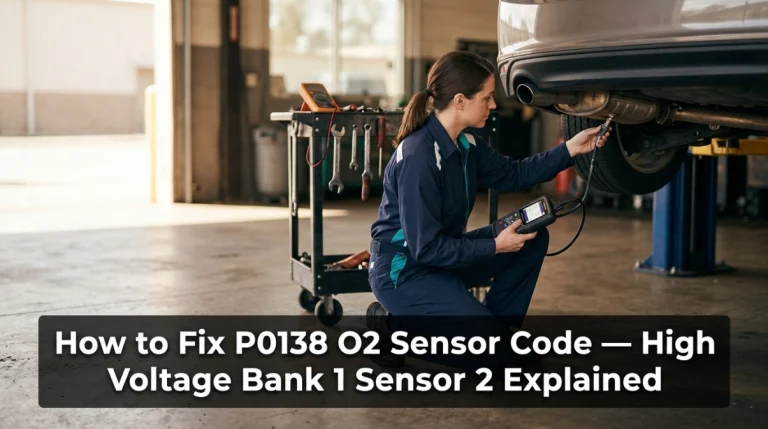 How to Fix P0138 O2 Sensor Code — High Voltage Bank 1 Sensor 2 Explained