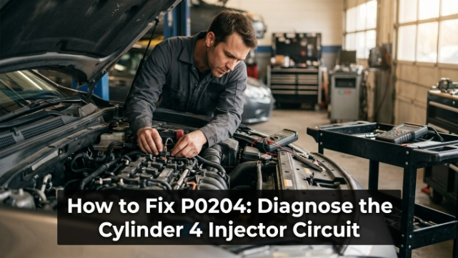 How to Fix P0204 Diagnose the Cylinder 4 Injector Circuit