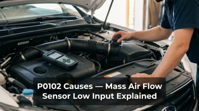 P0102 Causes — Mass Air Flow Sensor Low Input Explained