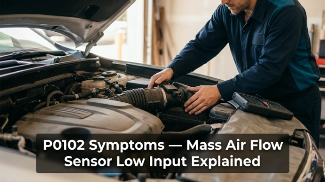 P0102 Symptoms — Mass Air Flow Sensor Low Input Explained