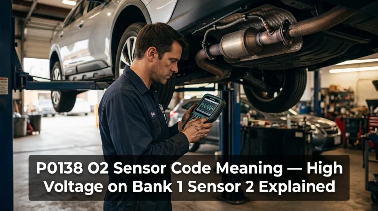 P0138 O2 Sensor Code Meaning — High Voltage on Bank 1 Sensor 2 Explained