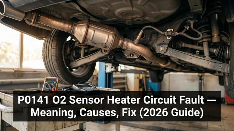 P0141 O2 Sensor Heater Circuit Fault — Meaning, Causes, Fix (2026 Guide)