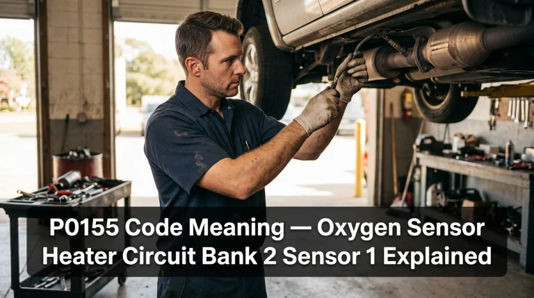 P0155 Code Meaning — Oxygen Sensor Heater Circuit Bank 2 Sensor 1 Explained