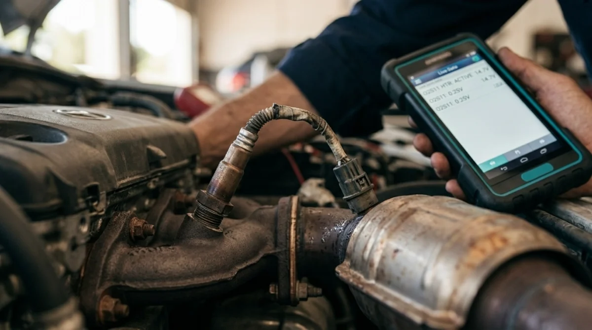 Upstream oxygen sensor heater warming Bank 1 Sensor 1 after a cold start