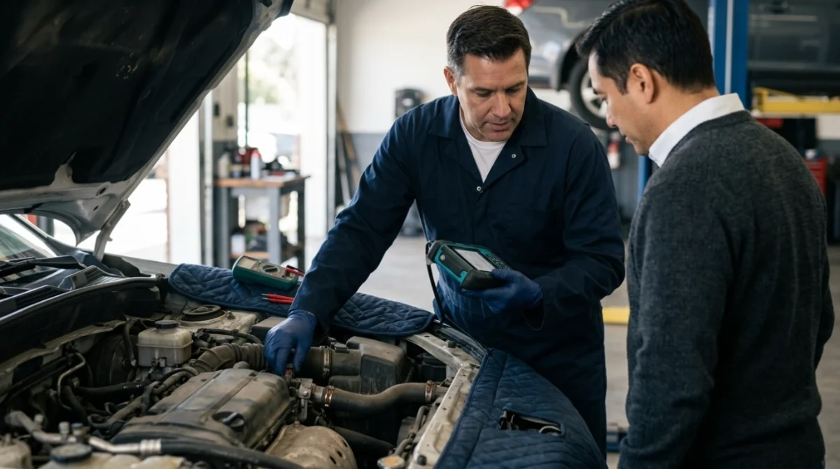 Technician choosing the next P0118 test from coolant-temperature data and harness behavior