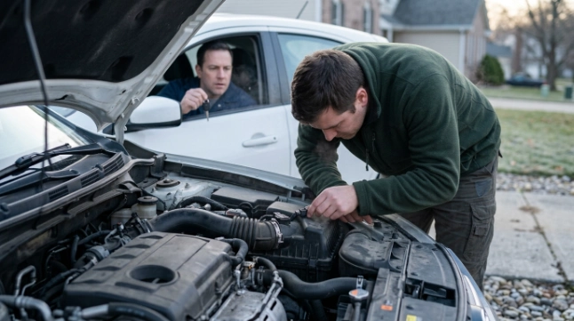 P0113 symptoms causing hard cold starts and rough idle while the IAT circuit is inspected