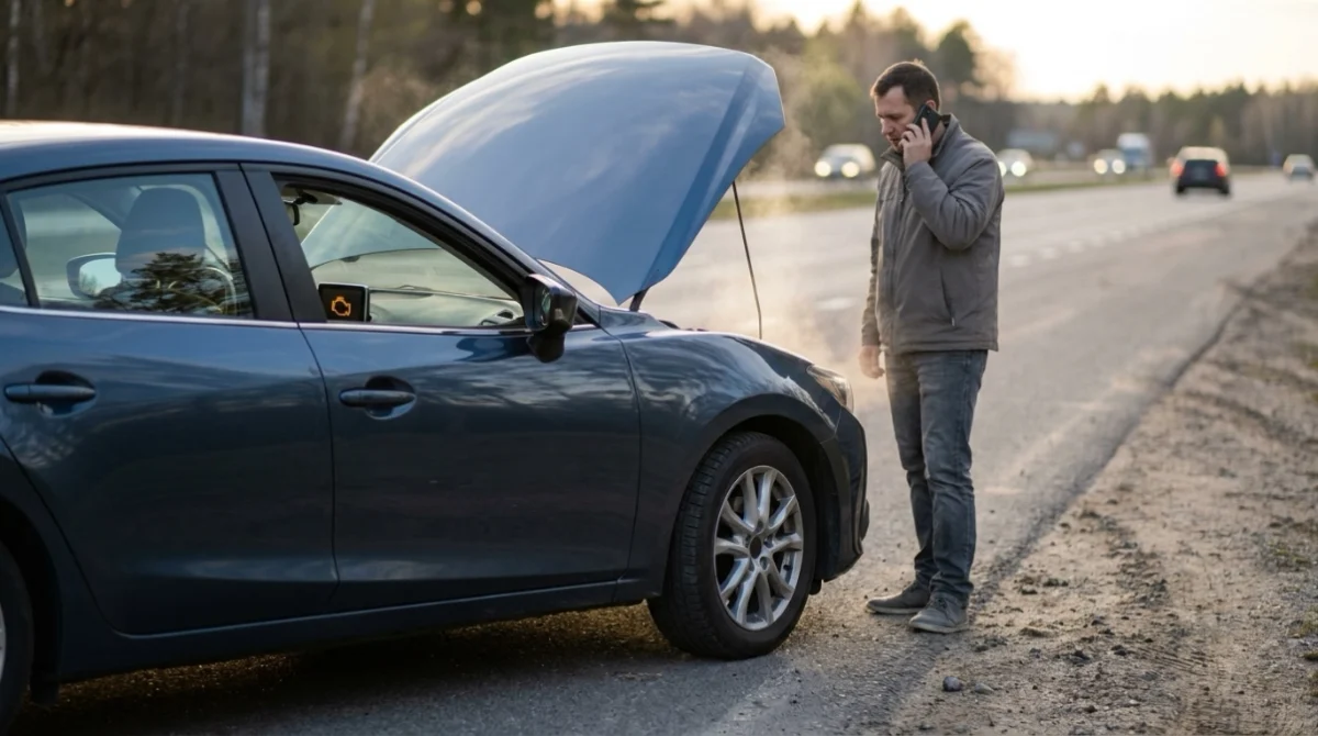 Car safely pulled over after severe cylinder 3 misfire symptoms linked to P0303 causes