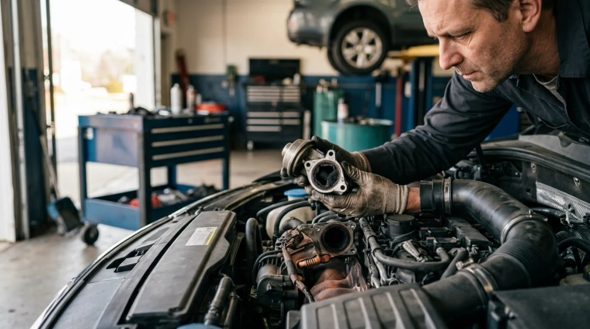 Carbon-coated EGR valve, vacuum hose, wiring and intake parts linked to how to fix P0401.
