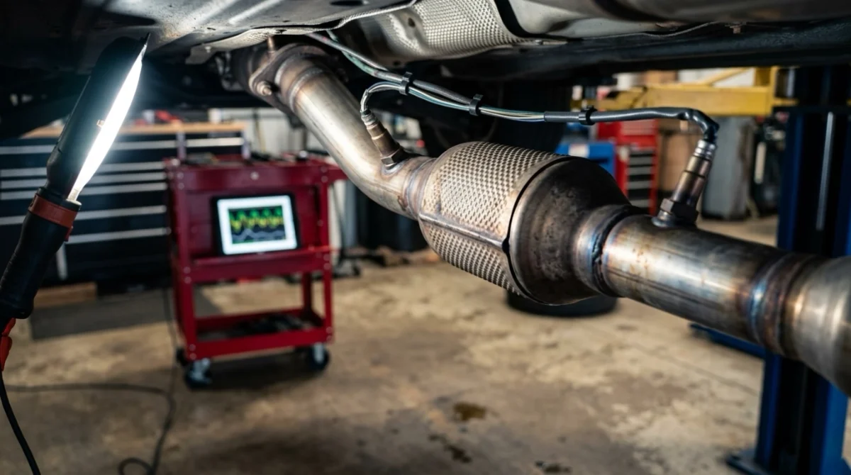 P0420 Bank 1 catalytic converter with upstream and downstream oxygen sensors