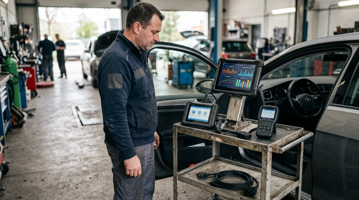 Basic OBD2 reader, enhanced scanner and professional scan platform used for P0700 diagnosis