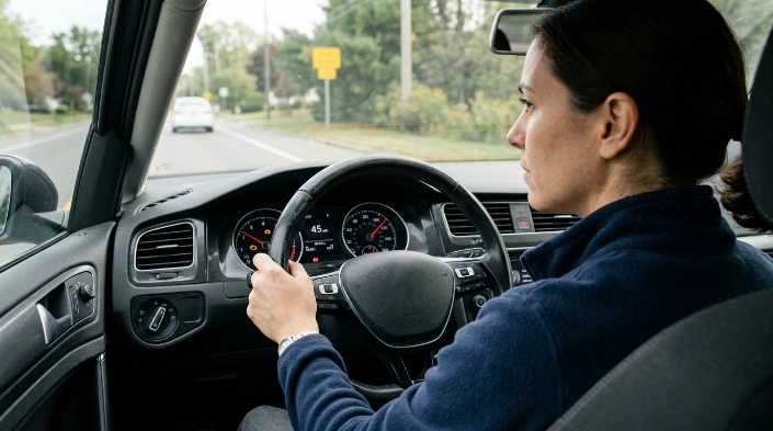 Driver sees check-engine warning while experiencing slipping and weak acceleration from P0700 symptoms.