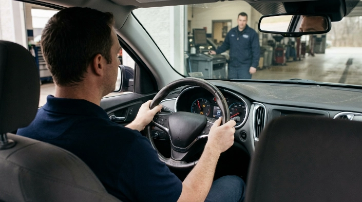 Driver experiencing P0730 symptoms including transmission slipping and a check-engine warning
