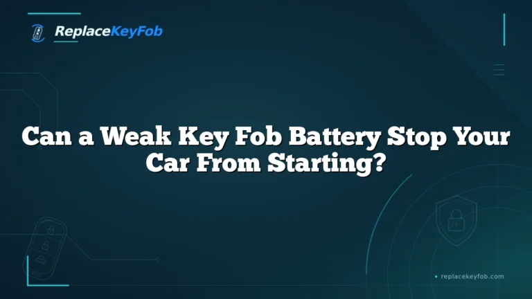 Can a Weak Key Fob Battery Stop Your Car From Starting?