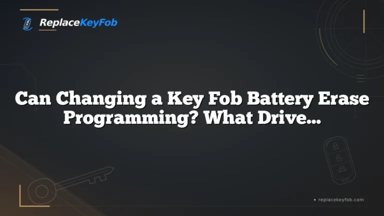 Can Changing a Key Fob Battery Erase Programming? What Drivers Should Know