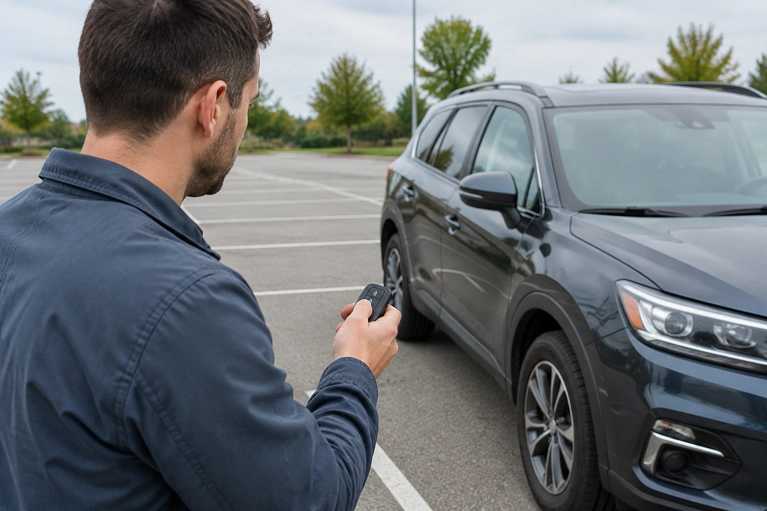 Car key fob troubleshooting concept image
