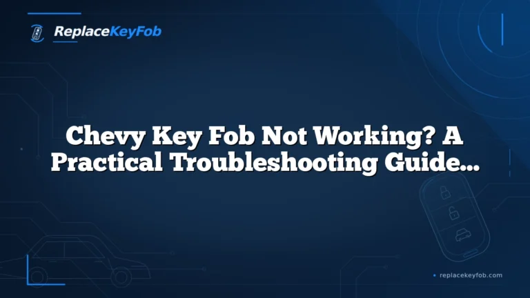 Chevy Key Fob Not Working? A Practical Troubleshooting Guide for Quick Fixes