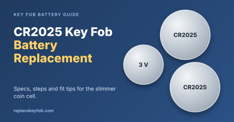 CR2025 key fob battery replacement guide