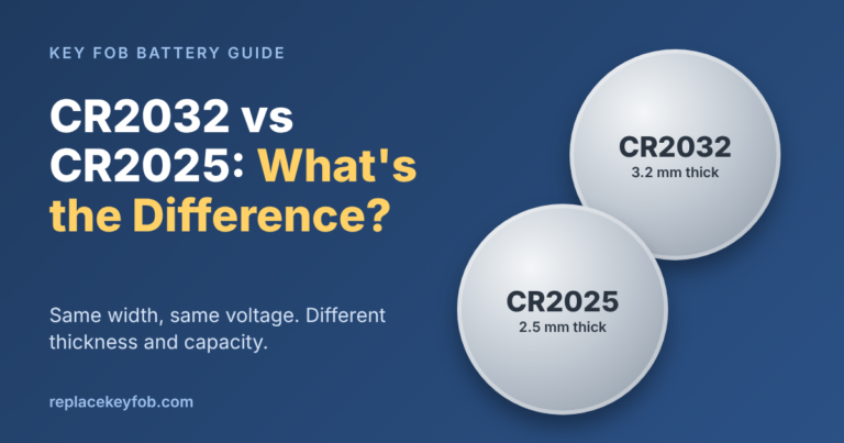 CR2032 vs CR2025 key fob battery comparison