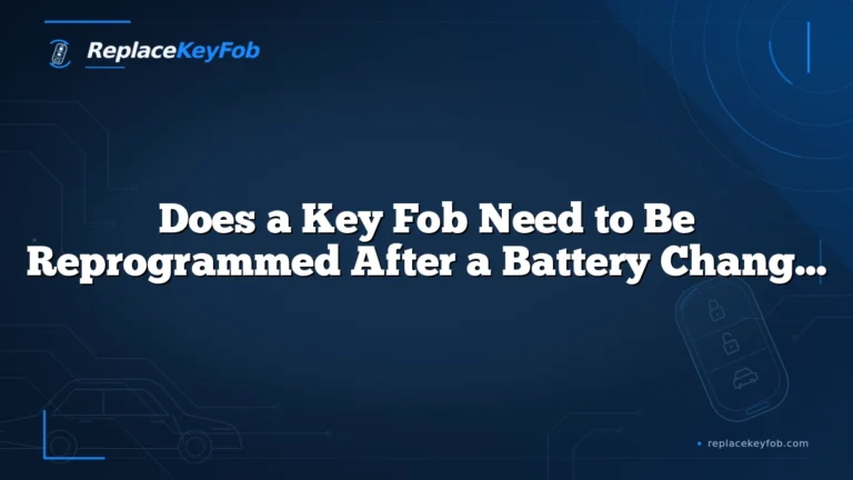 Does a Key Fob Need to Be Reprogrammed After a Battery Change? What to Check Before You Panic