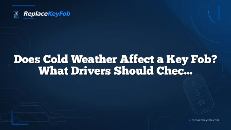 Does Cold Weather Affect a Key Fob? What Drivers Should Check First