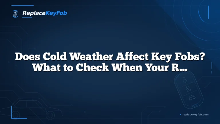Does Cold Weather Affect Key Fobs? What to Check When Your Remote Stops Working