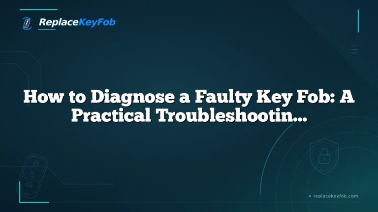 How to Diagnose a Faulty Key Fob: A Practical Troubleshooting Guide