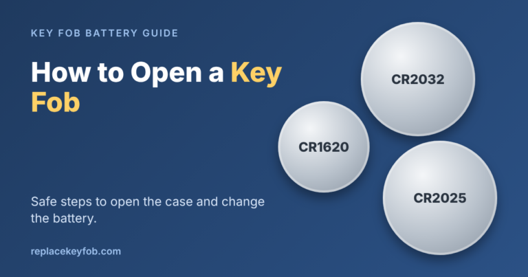 How to open a key fob to replace the battery