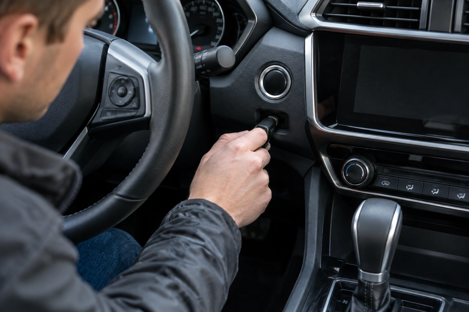 Driver using a backup start method for a weak key fob