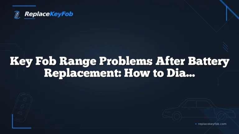 Key Fob Range Problems After Battery Replacement: How to Diagnose the Real Cause