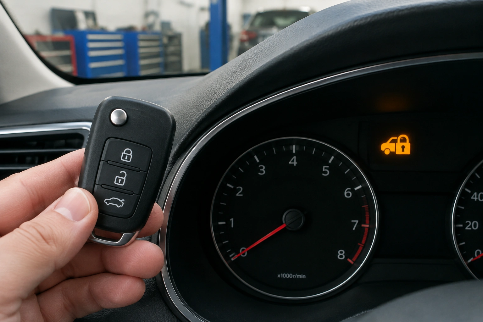 Car key fob causing a security system problem