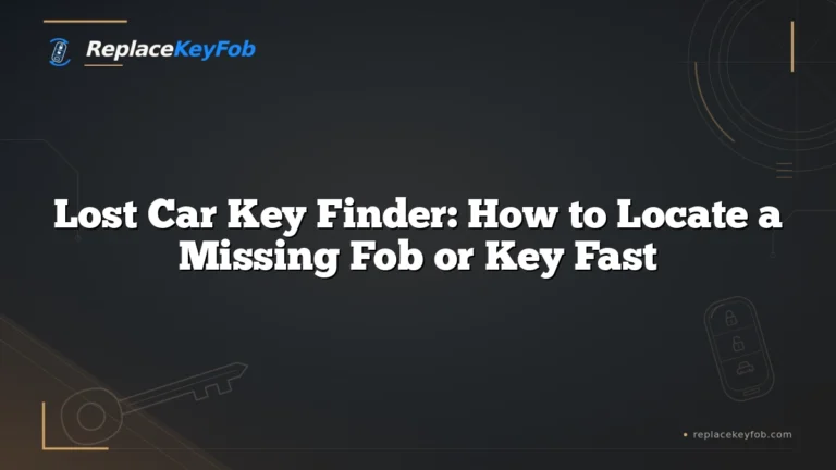 Lost Car Key Finder: How to Locate a Missing Fob or Key Fast