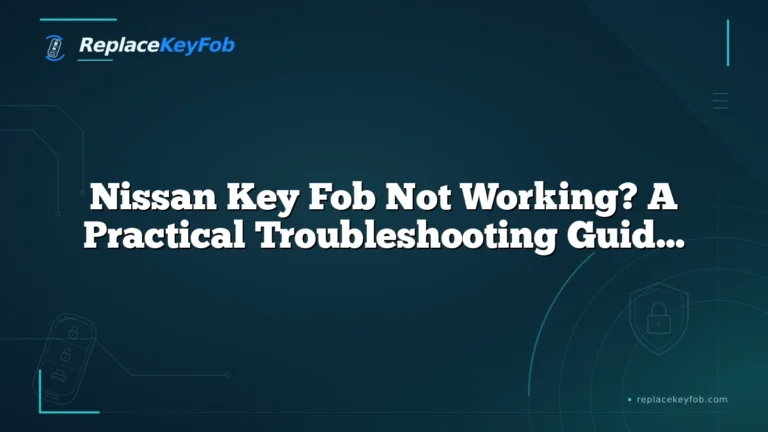 Nissan Key Fob Not Working? A Practical Troubleshooting Guide