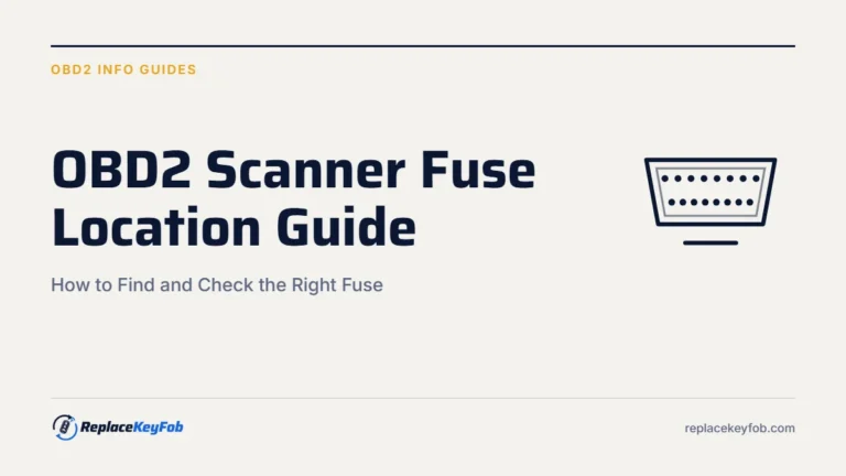 OBD2 Scanner Fuse Location Guide: How to Find and Check the Right Fuse