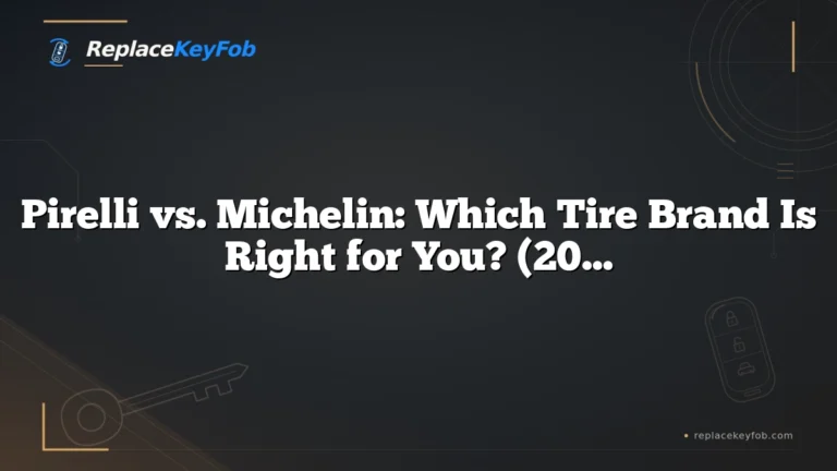 Pirelli vs. Michelin: Which Tire Brand Is Right for You? (2026 Guide)