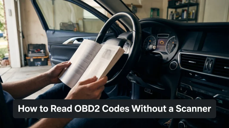 How to read OBD2 codes without a scanner in a modern car with its check engine light illuminated.