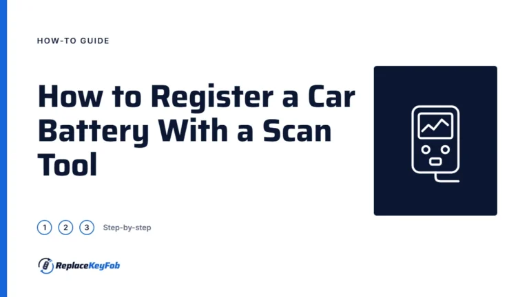 How to Register a Car Battery With a Scan Tool