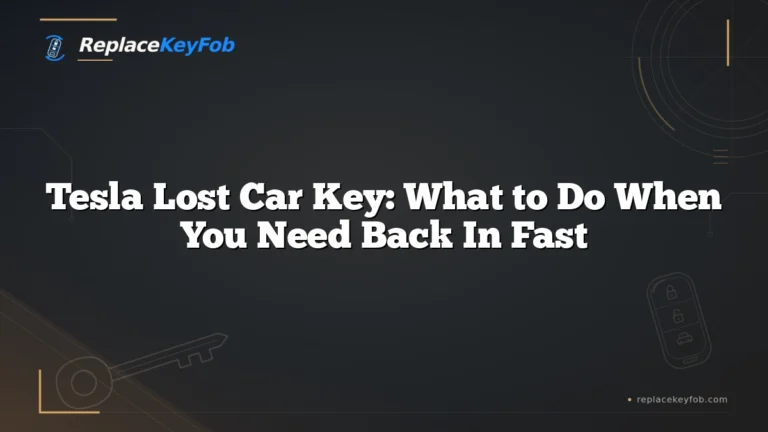 Tesla Lost Car Key: What to Do When You Need Back In Fast