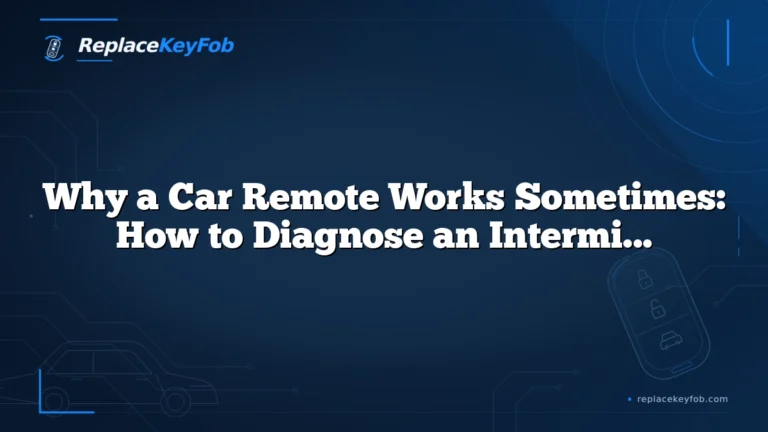Why a Car Remote Works Sometimes: How to Diagnose an Intermittent Key Fob