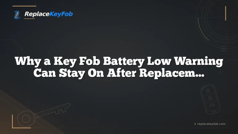 Why a Key Fob Battery Low Warning Can Stay On After Replacement