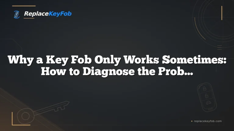 Why a Key Fob Only Works Sometimes: How to Diagnose the Problem and Fix It
