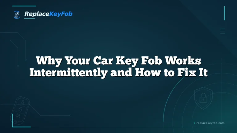 Why Your Car Key Fob Works Intermittently and How to Fix It