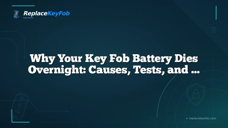 Why Your Key Fob Battery Dies Overnight: Causes, Tests, and Fixes