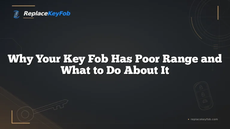 Why Your Key Fob Has Poor Range and What to Do About It