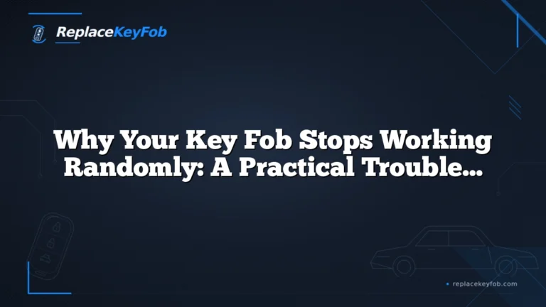 Why Your Key Fob Stops Working Randomly: A Practical Troubleshooting Guide