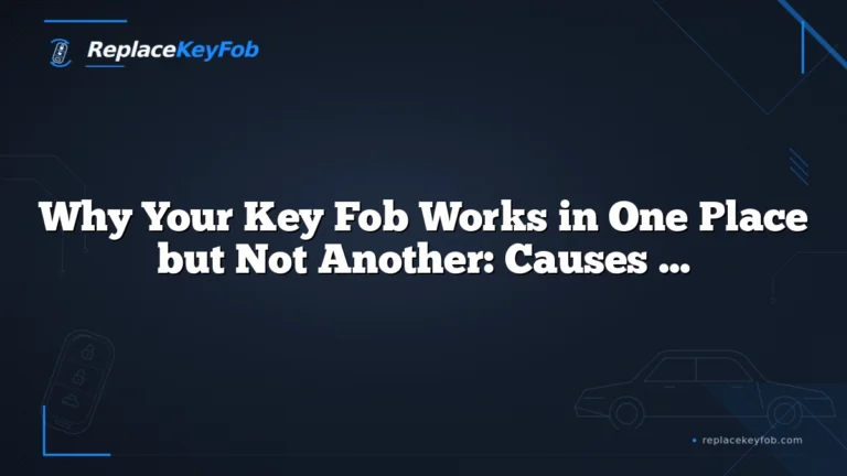 Why Your Key Fob Works in One Place but Not Another: Causes and Fixes That Make Sense